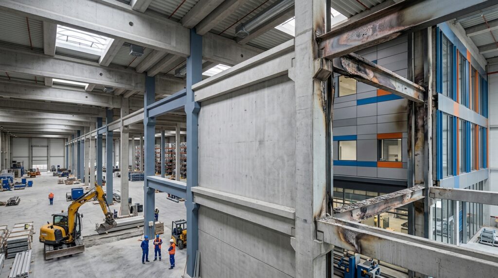 Endüstriyel Yapılarda Yangın Yönetmeliği ve Betonarme Prefabriğin Çeliğe Göre Üstün Yangın Dayanımı