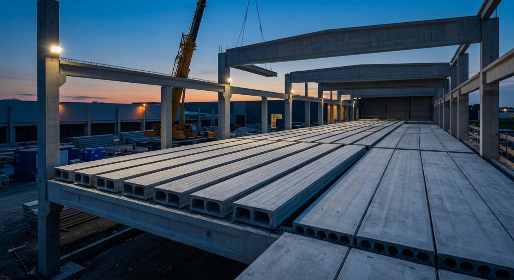 Pi (π) plak ve boşluklu döşeme (hollowcore) nedir?